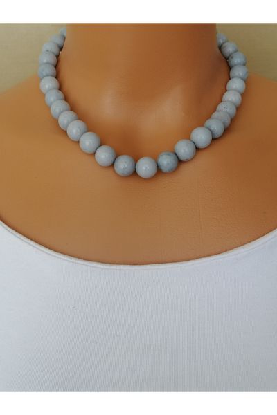 LemaStone Ceyt Natural Stone Necklace 12 mm