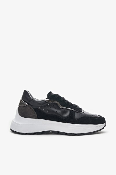 Louis Cardy Owen Siyah Hakiki Deri Kadın Sneakers