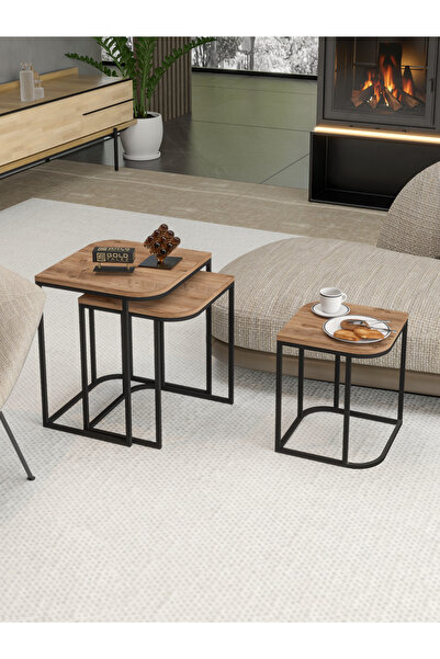 GOLDFALEZ Zigon Sehpa Damla Atlantik Çam