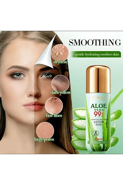 Bioaqua Aloe Vera Refreshing Hydrating Soothing Repairing Skin Moisturizing Tender Face Lotion