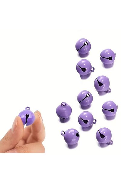 OZN AKSESUAR Purple Color Handled Bell, Bell, Lap Bell and Amigurumi Bell (20 Pieces)