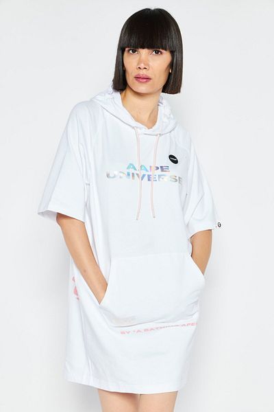 Aape By A Bathing Ape Women Graphic Print Mini Dress, White