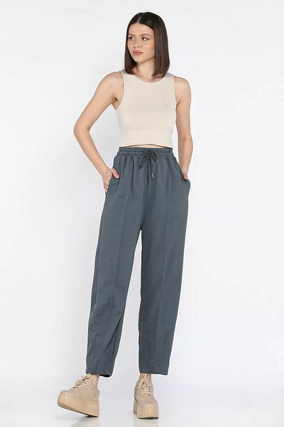 GÜLSELİ Smoked Front Lawn Women's Carrot Cut Sweatpants
