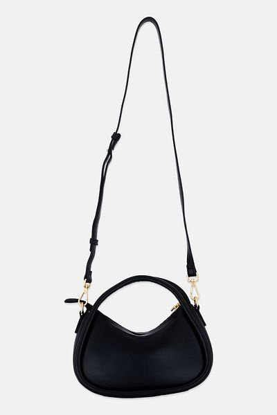 Esprit Women Plain Satchel Bag 13 H X 24 L X 12 W Cm, Black