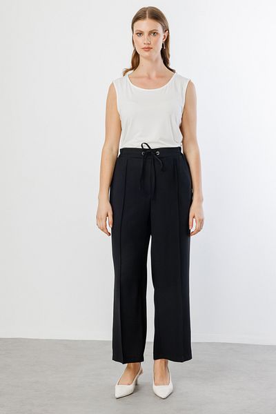Mi Pret a Porter Mi Waist Lace-Up Wide Leg Pants