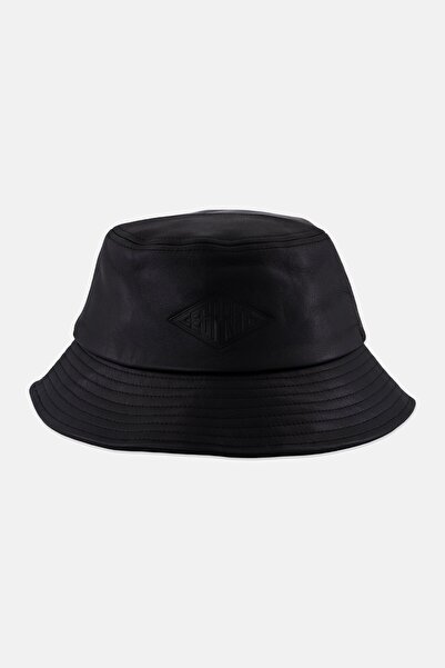 Esprit Men Solid Leather Hat, Black