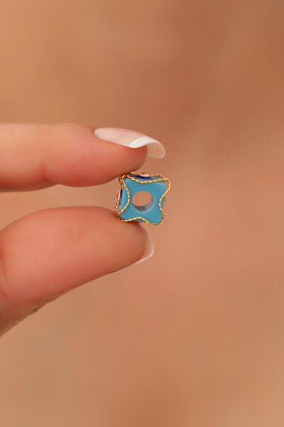 Bayar Gold 14 Ayar Altın Mavi Gözlü Küçük Boy Telkari Hülyam Boncuk