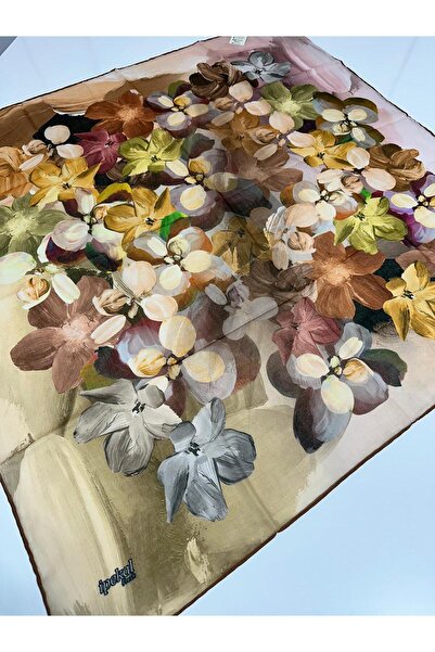 İpekal Fresh Soft Pamuk Шарф 90x90 13 Gold - Kiremit