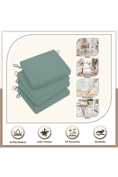 Evim If I Cross Green Glasses, I Will Not Stain Canvas Chair Cushion 40 X 40 cm