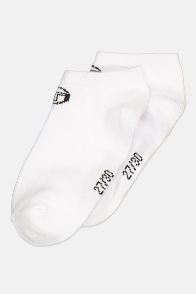 Sergio Tacchini Kids Girl 3 Pair Brand Logo Ankle Socks, White