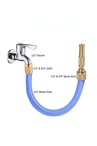 BGA Garden Watering Hose End Brass Nozzle High Pressure Car Wash Brass Hose Nozzle