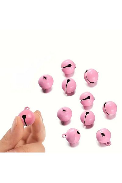 OZN AKSESUAR Pink Birds' Bell and Leash 14 mm (20 Pieces) Amigurumi Bell