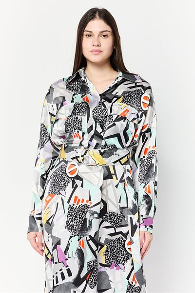 Esprit Women Allover Print Belted Maxi Dress, Multicolor