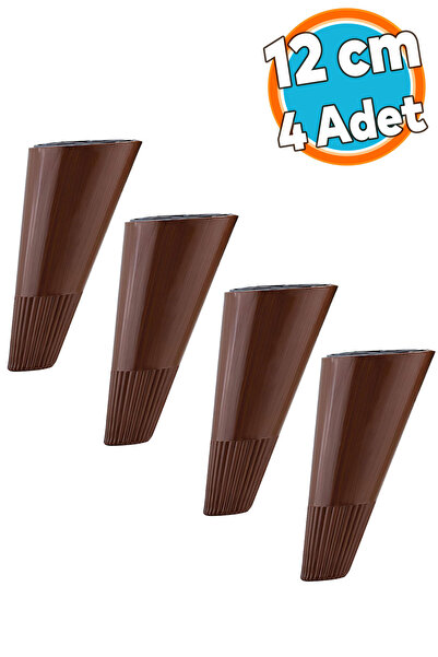 Genel Markalar Ahşap Desenli Ayak Açılı Konik 12 cm Mobilya Yükseltici Baza A...