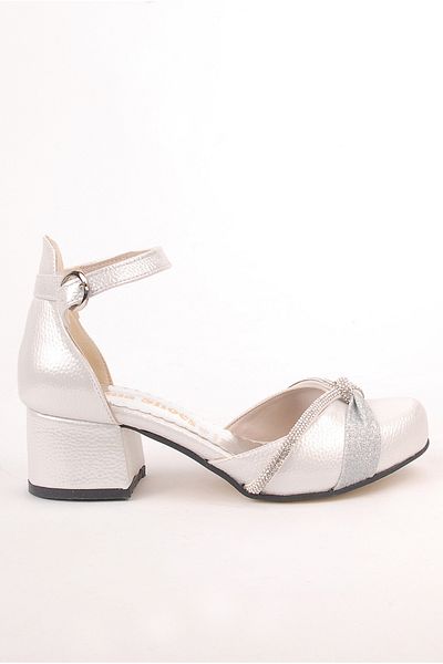 Rıdvan Çelik Girl's Ankle Buckle Heeled Evening Dress Shoes