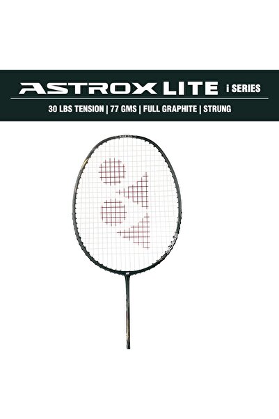 YONEX AstroxLite 43i Graphite Strung Badminton Racket | 77gms | 30lbs String Tension | Dark Green
