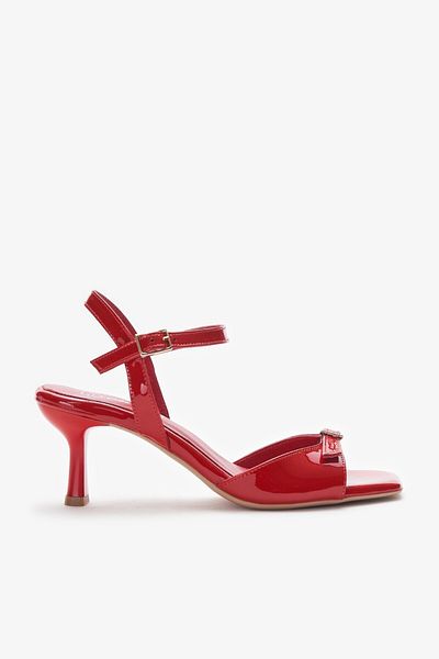 Louis Cardy Osso Red Patent Leather Genuine Leather Women's Heeled Shoes