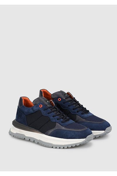Provoq Ανδρικό δερμάτινο μπλέ Navy Sneaker