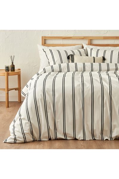 Bella Maison 100% Cotton Ranforce April Double Duvet Cover Set White (200X220 cm)