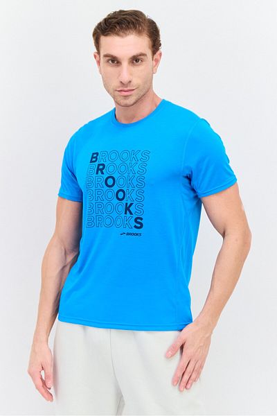 Brooks Men Sportswear Fit Short Sleeve Running T-Shirt, Blue