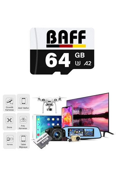 Baff U3 A2 Standards with 64Gb Memory Card Video Recording Support