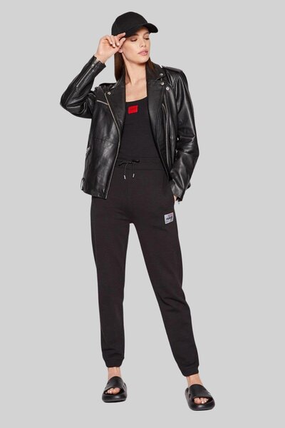 Hugo Boss Slim Fit Askılı Kadın Siyah Bluz Siyah