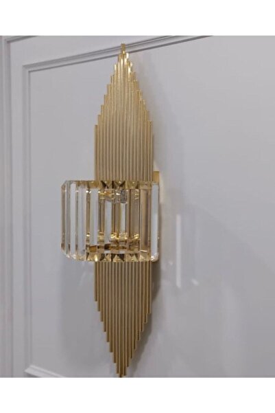 Modern Avize Gold Rengi Aplik Duvar Lambası Salon Koridor Otel Restoran Dekoratif Aplik