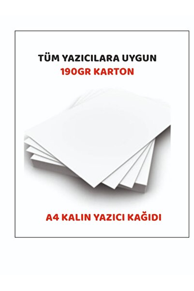 oğuz kağıtçılık 190gr Yazıcı Kağıdı A4 Sertifika Kağıdı 100 Adet