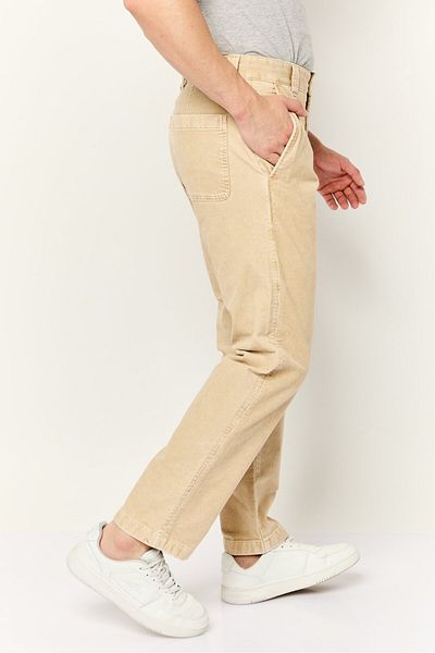 Esprit Men Straight Fit Corduroy Chino Pants, Beige
