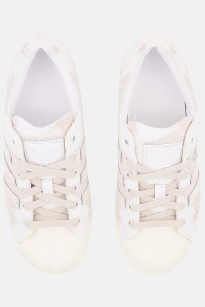 adidas Kids Boy Superstar Lace Up Outdoor Shoes, Off White