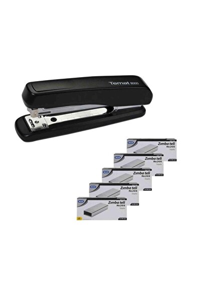 Temat 8000 Zımba Makinesi 24/6 Siyah 8000 + 5 Adet Tel