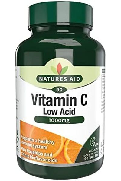 Natures Aid Vitamin C Low Acid 1000mg, 90 Tablets