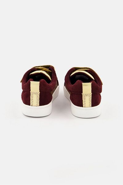 CLARKS Toddlers Unisex Wide Fit Velcro Closure Shoes, Maroon