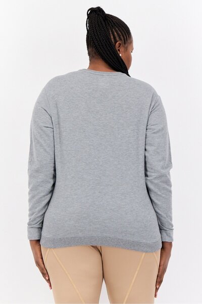 Nike Women Plus Size Fit Long Sleeve Outdoor Sweatshirt, Grey