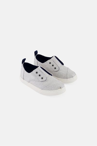 Toms Toddlers Boy Lace Up Casual Shoes, Light Grey
