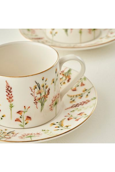 Bella Maison Flores Porcelain Set of 2 Teacups (180 Cc)