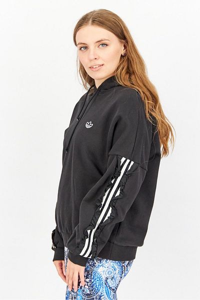 adidas Women Sportswear Fit Embroidered Logo Hooded Sweatshirt, Black