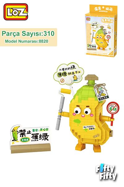 Vagonlife Cute Banana Loz Micro Block Series, 310 Piece Toy Construction Set