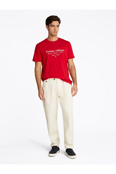 Tommy Hilfiger Tommy Hilfiger Men Medium Red Logo Crew Neck T-Shirt