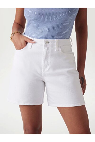 Guess Super Relaxed Short Women's White Shorts W5Gd1Ad4T50-G011