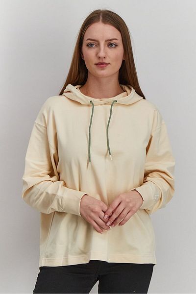 Puma Women Hooded With Drawstring Long Sleeve Sweatshirt, Cream