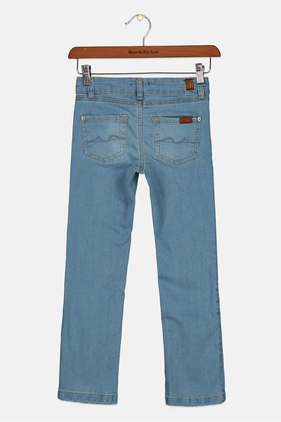 7 For All Mankind Kids Boy Regular Fit Solid Denim Jeans, Wash Blue