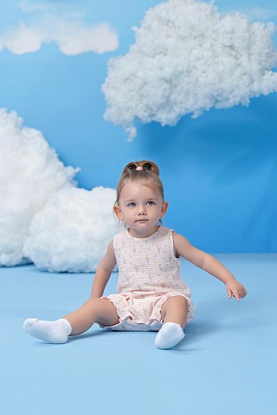 Miny Center Floral Patterned Baby Girl Jumpsuit