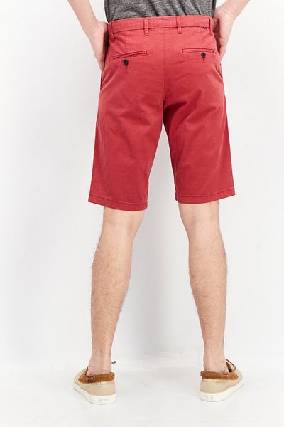 CELIO Men Solid Belt Loops Chino Short, Red