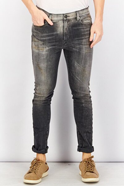 Diesel Men Skinny Fit Wash Non Stretchable Denim, Black Wash