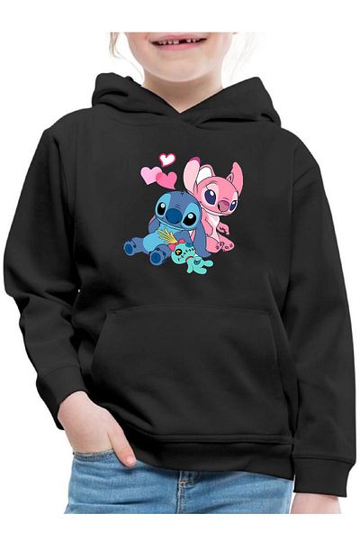 makiteks Girl's Seasonal Hooded Sweatshirt Hoodie 5 6 7 8 9 10 11 12 Years Lilo Stitch