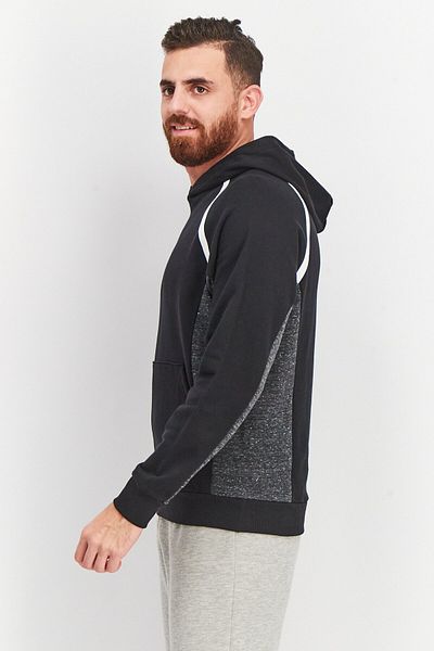 New Balance Men Relaxed Fit Long Sleeve Training Hooded Sweatshirt, Black Combo