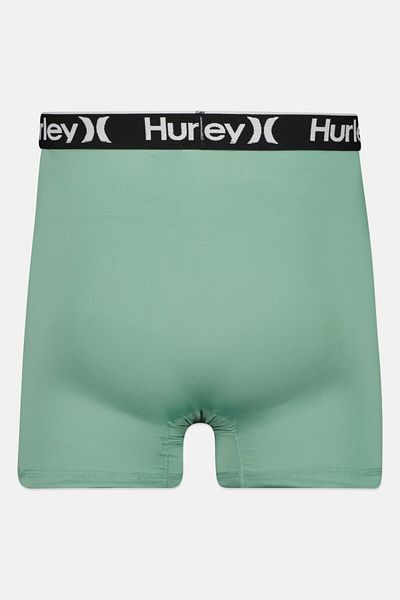 Hurley Men 3 Piece Brand Logo Boxer Briefs, Black