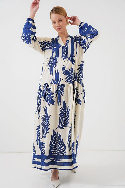 Bigdart 2423 Rochie hijab cu model autentic - bleumarin 0