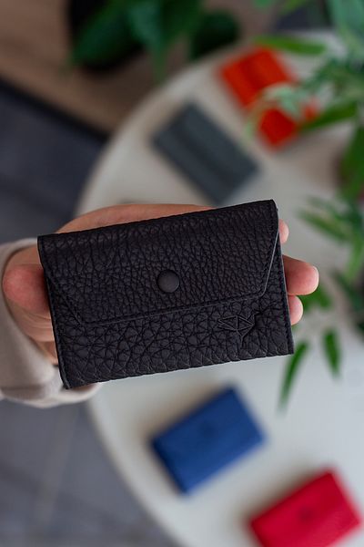 Garbalia Lucas Genuine Leather Accordion Model Black Unisex Card Holder with Lots of Eyes